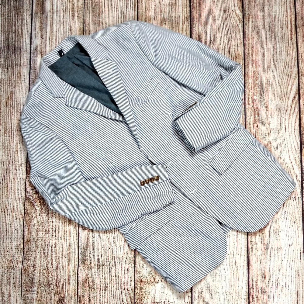 J Crew seersucker jacket, 42R
